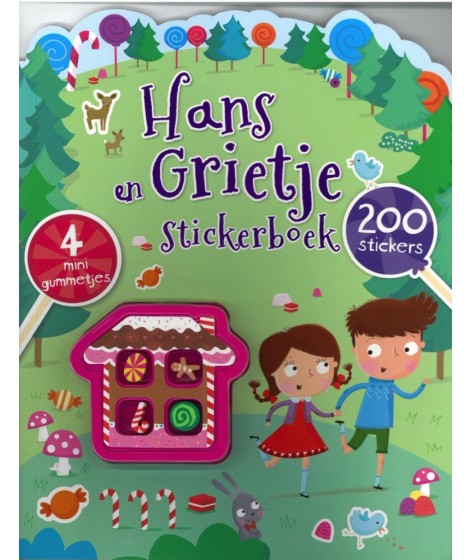 Stickerboek Hans en Grietje+4 gum.