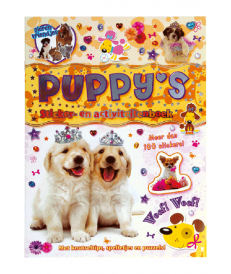 Dierenvriendjes stickerboek puppy's